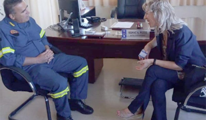 Η Σοφία Τζαρούχη στην Περιφερειακή  Διοίκηση της Πυροσβεστικής Ηπείρου