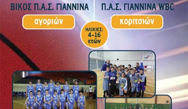 Εγγραφές στις Ακαδημίες  του ΒΙΚΟΣ ΠΑΣ Γιάννινα