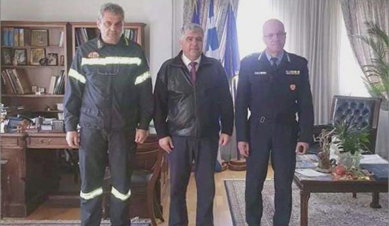 Συνάντηση Δημάρχου Πρέβεζας  με Διοικητή Πυροσβεστικής