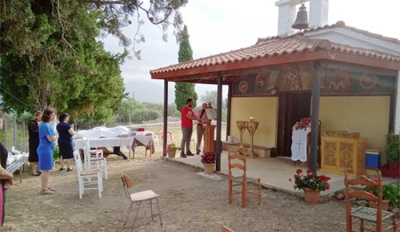 Με υπαίθρια θεία λειτουργία εορτάστηκε  ο Άγ. Νικόλαος στην Κεστρίνη Θεσπρωτίας