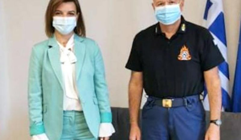 Η Μαρία Κεφάλα επισκέφτηκε χθες Πυροσβεστική - Πανεπ. Νοσοκομείο
