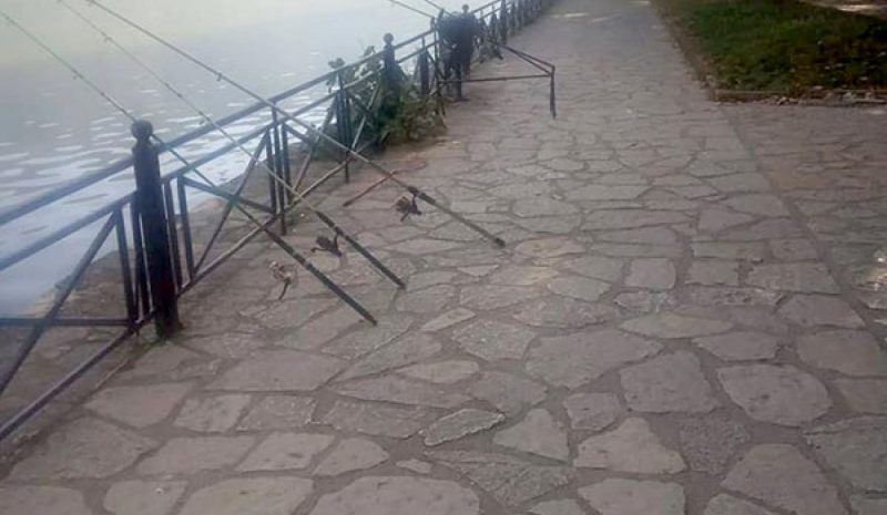 Εν ώρα υπηρεσίας ψάρευε με πέντε καλάμια (!) στη λίμνη
