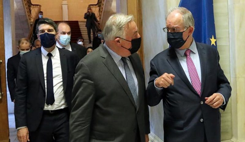 Την ελληνογαλλική συνεργασία στον αμυντικό τομέα εξήρε ο Κ. Τασούλας