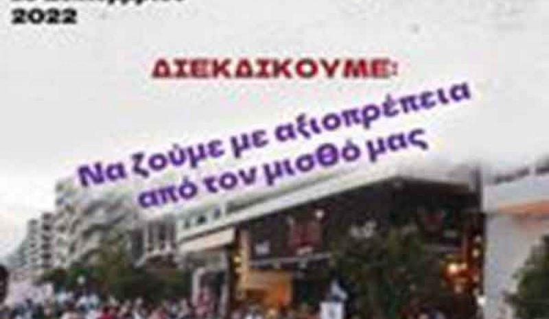 Στο συλλαλητήριο της ΔΕΘ   η ΑΔΕΔΥ Ιωαννίνων 