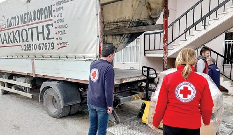 Μισός τόνος ανθρωπιστικής βοήθειας για τους σεισμοπαθείς