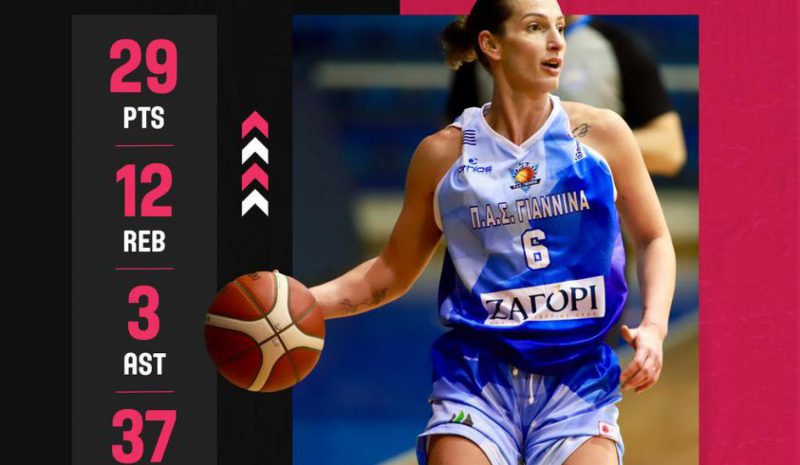 MVP της 17ης αγωνιστικής της Α1 η Ντ. Σαρηγιαννίδου