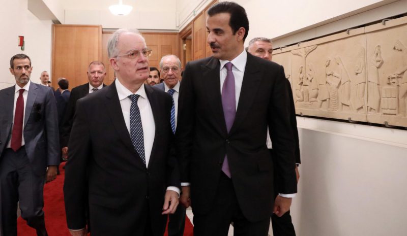 Τον Εμίρη του Κατάρ υποδέχθηκε χθες ο Πρόεδρος της Βουλής 