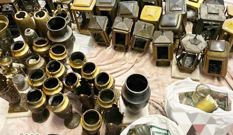 Καντήλια και ανθοδοχεία είχε βάλει  στο… μάτι ιερόσυλος στην Άρτα!
