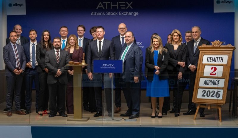 Η Allwyn σηματοδοτεί τη διαπραγμάτευση των μετοχών της στο Χρηματιστήριο Αθηνών με την τελετή έναρξης της συνεδρίασης