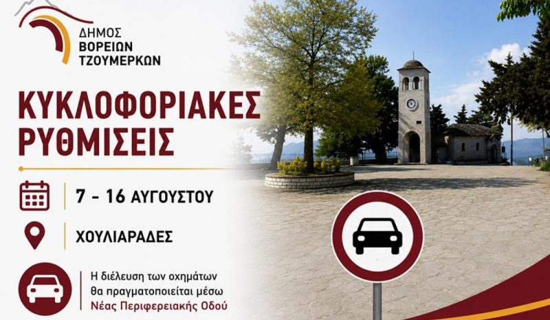 Κυκλοφοριακές ρυθμίσεις  στους Χουλιαράδες 